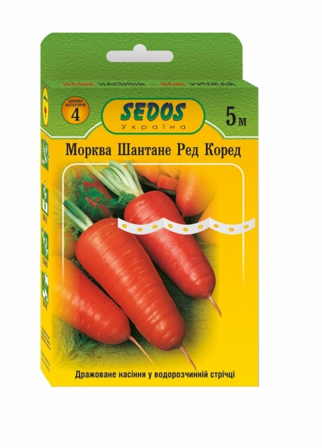 Семена моркови Шантане Ред Коред, лента 5 метров